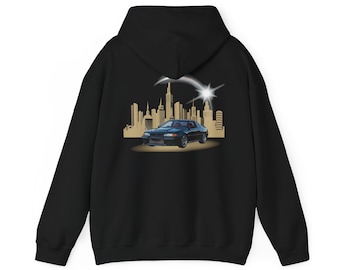 JDM Vintage Car Hoodie – Japanese Classic Street Car Art,Unisex Pullover Sweatshirt