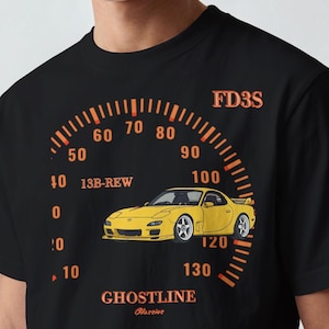 FD3S Rotary Spirit T-Shirt, 13B-REW Engine, JDM Legend Sports Car Unisex Cotton Shirt, Japanese Touge Style Enthusiast Gift