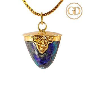 Boulder Opal Pendant / Necklace with 18K Gold - &quot;A Gem of Elegance&quot;