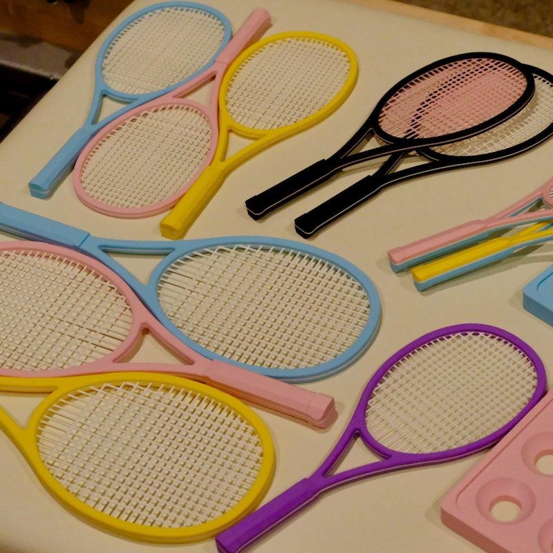 Mini Tenis Rasket Tennis Racket 3d Printed - Etsy