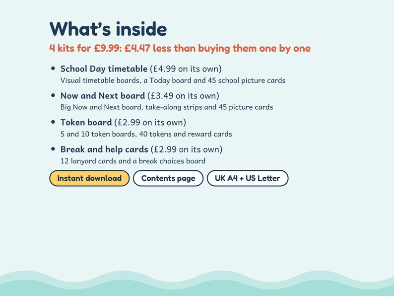 Classroom Visuals Bundle, Autism ADHD Visual Timetable, Now and Next, Token Board, Break Cards, Printable image 2