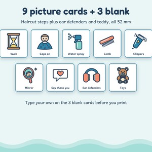 Haircut Visual Story for Kids, Autism ADHD Haircut Visual Schedule and Picture Cards, Printable image 2