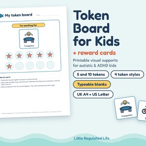 Classroom Visuals Bundle, Autism ADHD Visual Timetable, Now and Next, Token Board, Break Cards, Printable image 5