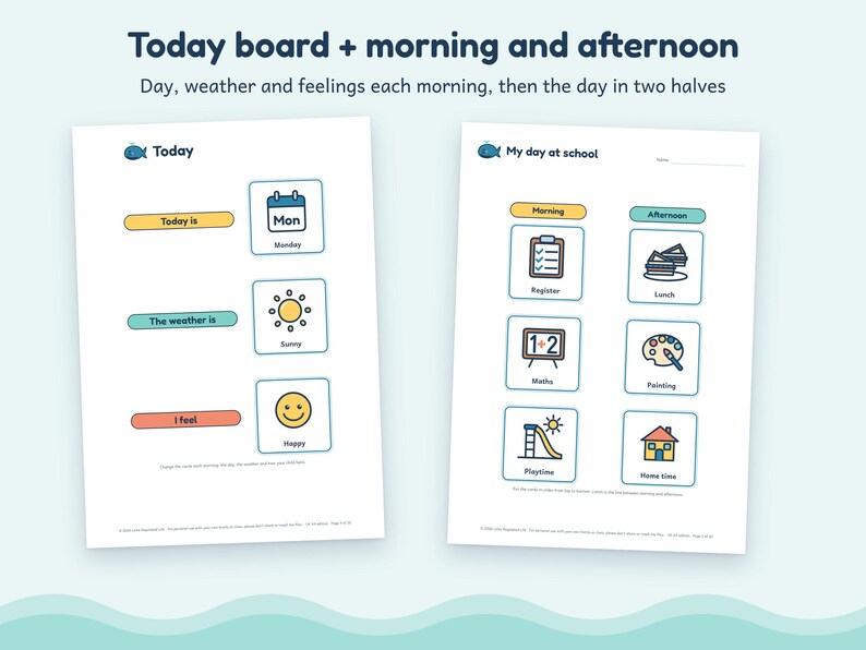 School Visual Timetable for Kids, 45 Picture Cards, Editable Blanks, Autism ADHD SEN Printable image 4