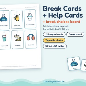 Classroom Visuals Bundle, Autism ADHD Visual Timetable, Now and Next, Token Board, Break Cards, Printable image 6