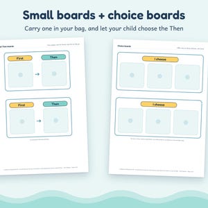 First Then Board, 45 Picture Cards, Editable Blanks, Autism ADHD Visual Schedule, Printable PDF image 3