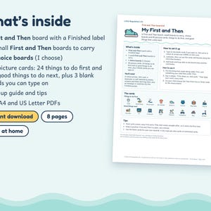 First Then Board, 45 Picture Cards, Editable Blanks, Autism ADHD Visual Schedule, Printable PDF image 5