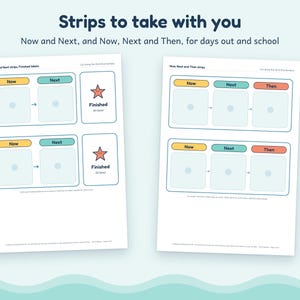 Now and Next Board, Autism ADHD Visual Schedule with 45 Picture Cards, Printable image 3