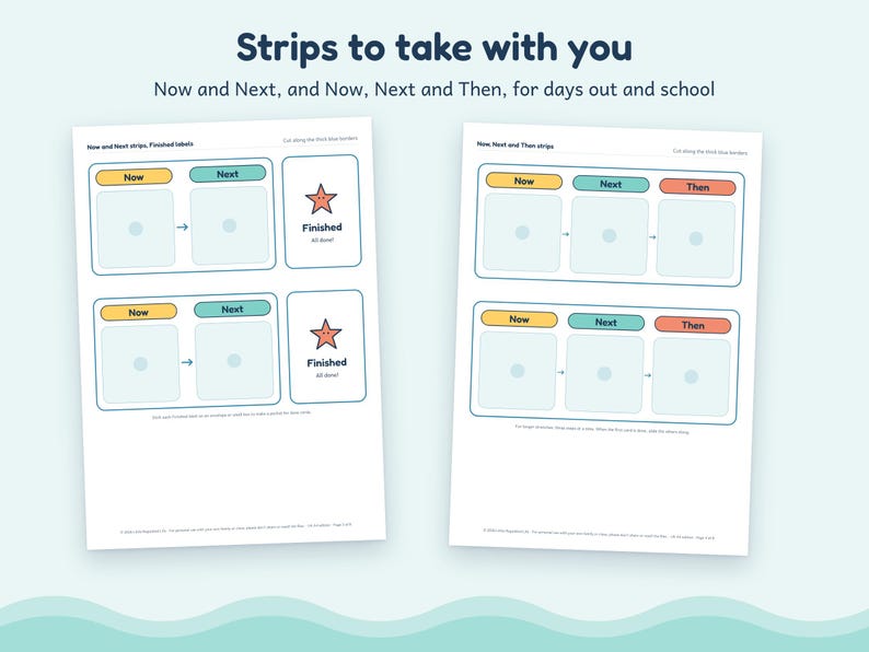 Now and Next Board, Autism ADHD Visual Schedule with 45 Picture Cards, Printable image 3
