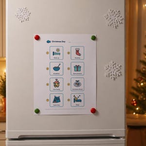 Christmas Visual Schedule, Santa Visit Story, Countdown, 21 Picture Cards, Editable Blanks, Autism ADHD image 2