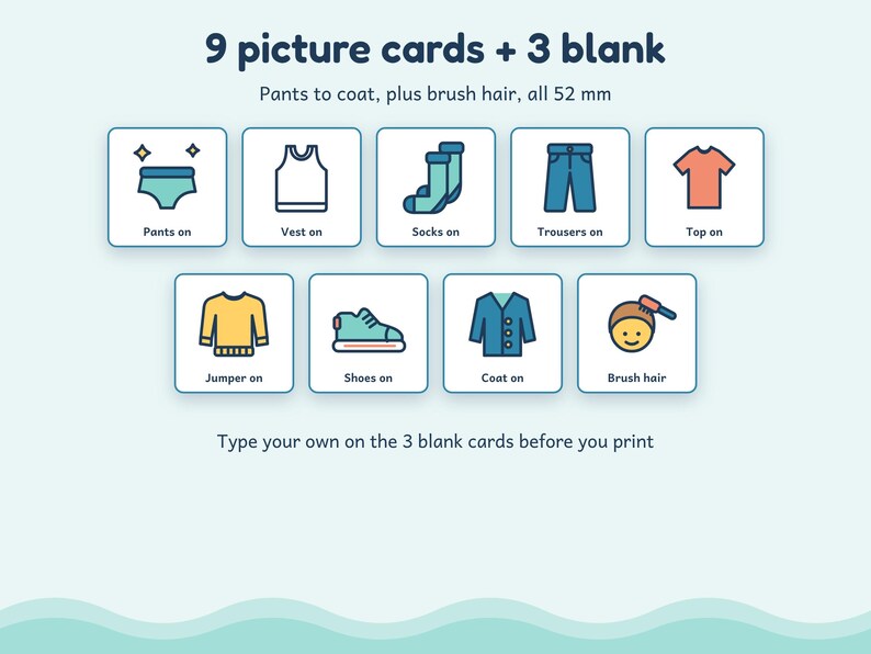 Getting Dressed Visual Schedule, Autism ADHD Dressing Sequence Cards for Kids, Printable image 2