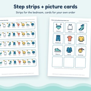 Getting Dressed Visual Schedule, Autism ADHD Dressing Sequence Cards for Kids, Printable image 3
