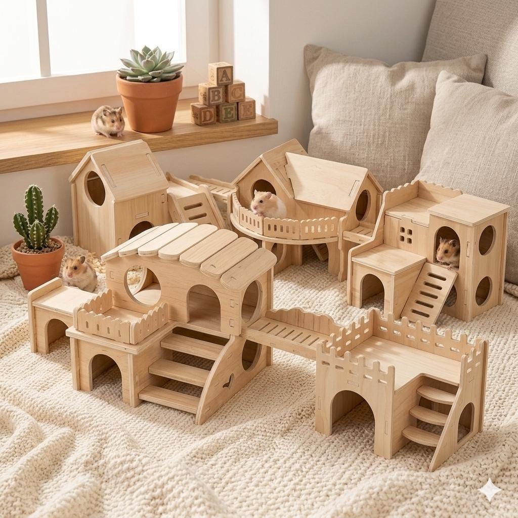 小動物 隠れ家 ハウス ハンドメイド ハムスターの家 - Etsy 日本