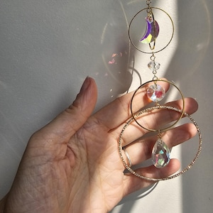 Lyra Suncatcher • Glass Crystal • Handcrafted Light Decor • Spiritual Suncatcher • Home Decor