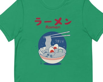 Ramen Japanese Text Unisex T-Shirt: Japan Foodie Gift
