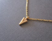 Tiny Gold Spike Necklace