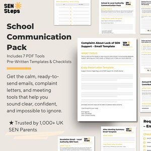 SEN Email Templates & Complaints Pack | School and Local Authority Communication Toolkit for UK SEN Parents