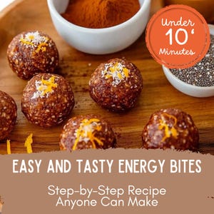 Vegan Energy Bites Recipe: No-Bake Date Hazelnut Snack (PDF Pattern)