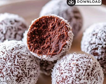 Chocolate Coconut Truffle Recipe: Easy No-Bake Italian Dessert (PDF Pattern) • Easy Recipe