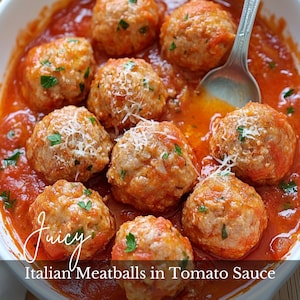 A melhor receita de almôndegas italianas com molho de tomate | PDF para impressão | Receitas italianas para toda a família