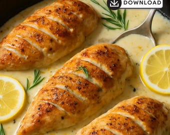 Creamy Chicken Breast Recipe: Easy One-Pan Dinner (PDF Downloadable Recipe Card) • Easy Recipe