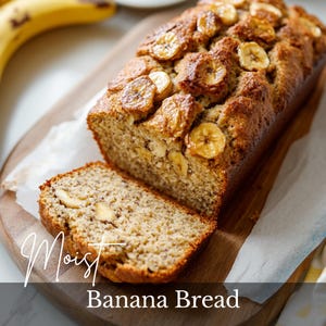 La mejor receta de pan de plátano húmedo: desayuno o refrigerio casero fácil (PDF) - Idea rápida para hornear, receta de pan suave (PDF)