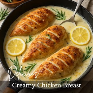 BEGRENZTE ZEIT VERKAUF - Beste Rezepte Juicy Cremige Hähnchenbrust pdf One-Pan Easy Dinner Familienfreundliches Abendessen unter der Woche Druckbares gesundes Rezept