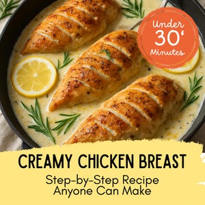 BEGRENZTE ZEIT VERKAUF - Beste Rezepte - Bestes cremiges Hähnchenbrust-Rezept zum Abendessen | Einfach Juicy Huhn | Familie Lieblingsessen Idee