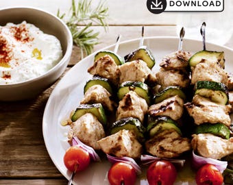 Recept voor gegrilde courgetterolletjes: voorgerecht met gekruide geitenkaas (pdf-download) • Eenvoudig recept
