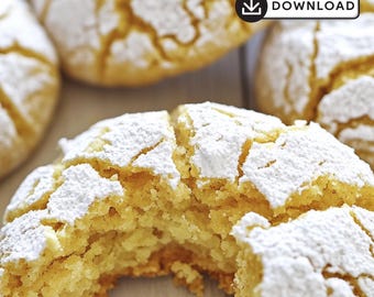 Lemon Crinkle Cookies Recipe: Italian Citrus Dessert (Printable Card) • Easy Recipe