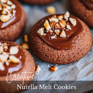 Best Nutella Melt Cookies Recipe – Soft Cookies with Gooey Nutella & Hazelnut Crunch