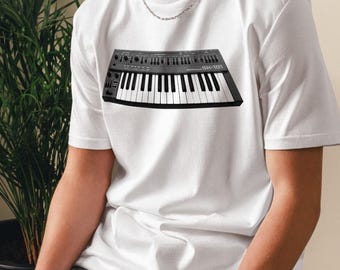 Roland SH-101 Organic Cotton T-Shirt – Vintage Synth Halftone Print