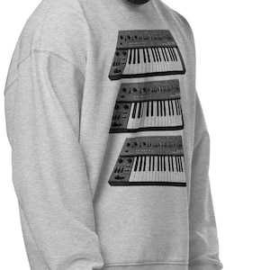 Roland SH-101 x3 Oversized Organic Sweatshirt – Triple Synth Halftone Print