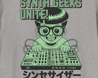 Synth Geeks Unite! – 80s Japanese Cartoon Modular Synth T-Shirt