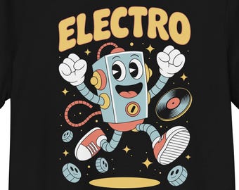 Electro Robot – Joyful Retro Spacebot Organic T-Shirt