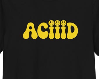 ACIIID Smiley T-Shirt: 90s Rave Organic Cotton Tee