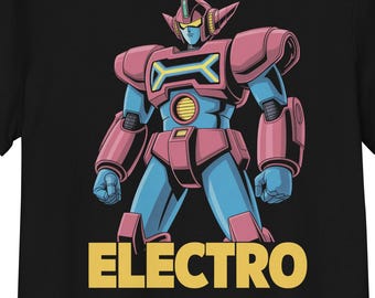 Manga Mech Electro – Organic T-Shirt for Electro Heads & Robot Fans