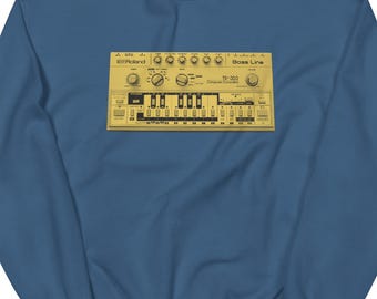 Roland TB-303 Acid House Sweater - Vintage Synthesizer Graphic Pullover