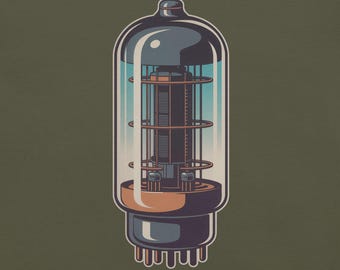 Vacuum Tube T-Shirt for Audiophiles | Retro Hi-Fi Tube Amp Shirt