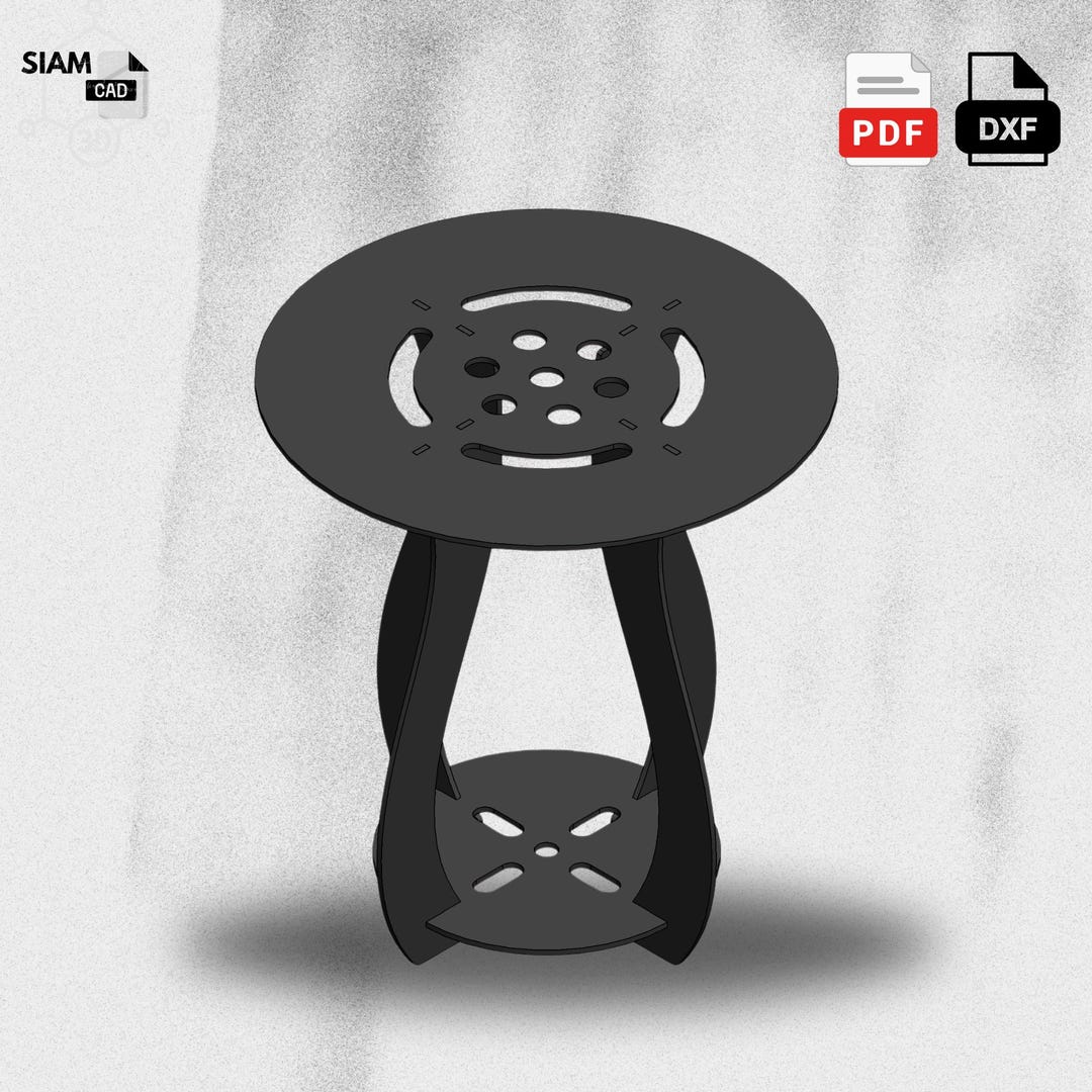 DIY Metal Side Table Welding Kit DXF File: Laser Cut Project (digital ...
