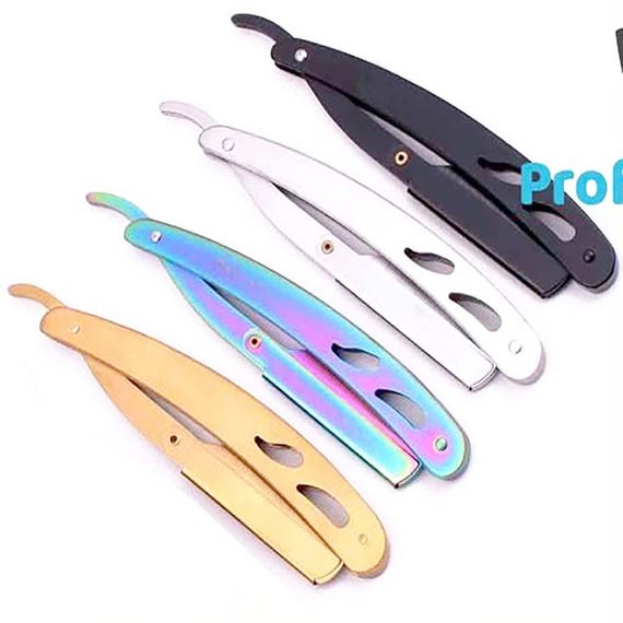 Titanium color coated razor