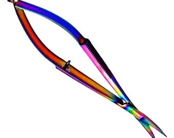 Professional Spring Cuticle Scissors - Nail Nipper Precision Cuticle Cutter Ingrown - Manicure Pedicure Instrument - Curved