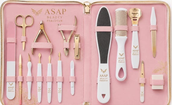 16pcs Manicure Set for Men Women | Nail Clippers Pedicure Kit | Travel Grooming Case