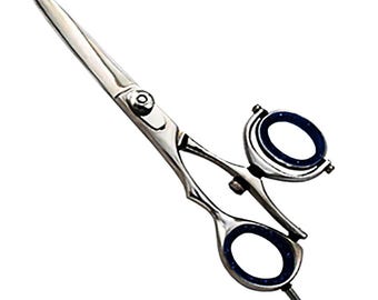Rotating Thumb Professional Barber Salon Shear Scissors 6.5" - Haircutting Scissors Titanium coated