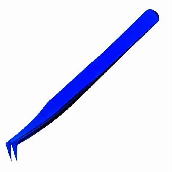 Titanium Color coated Straight Nose Eyelash Tweezers - Eyebrow Tweezers