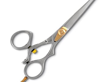 Rotating Thumb Professional Barber Salon Shear Scissors 6.5" - Haircutting Scissors Titanium coated
