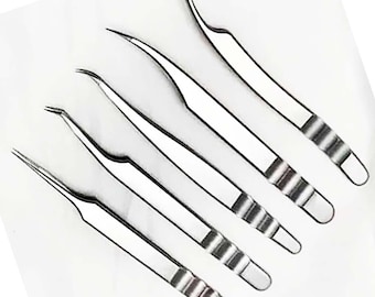 Bend Nose Eyelash Tweezers