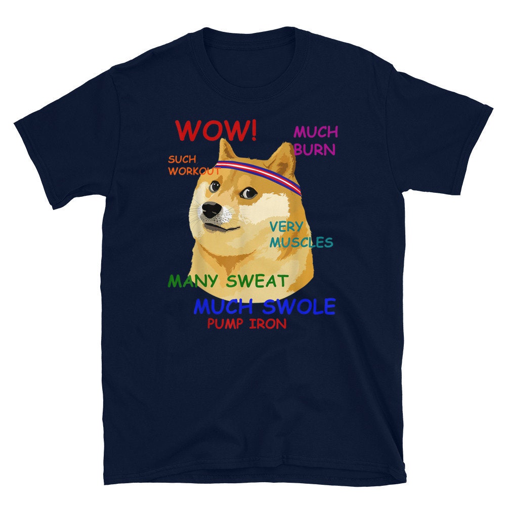 Dogecoin, Doge Dog, Workout Dog, Sweat, Swole, Feel the Burn, Sweat