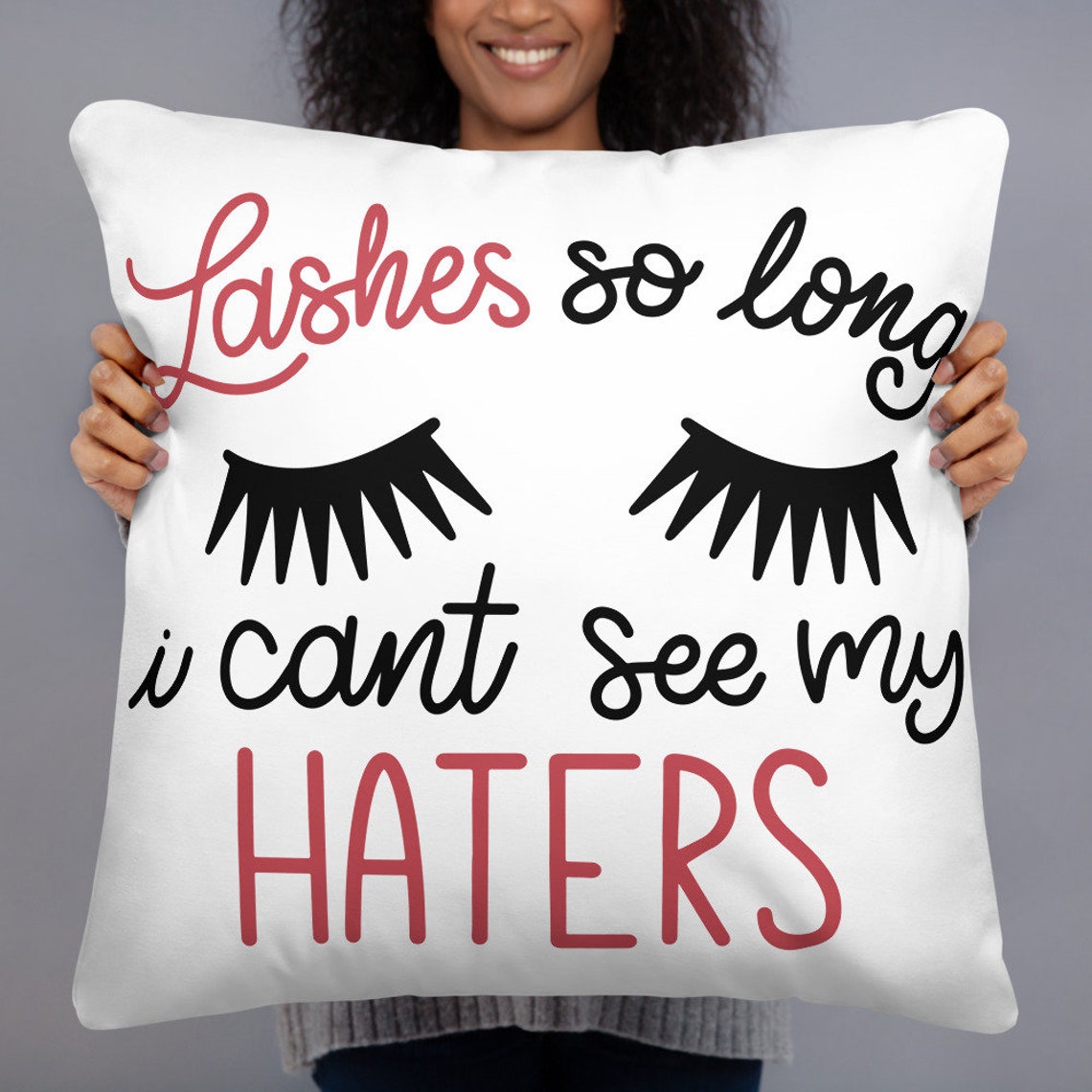 Lashes so Long Can't See My Haters/makeup Artist/ Throw Etsy