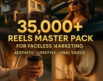 35,000+ Viral Reels: Faceless Marketing Content, PLR + MRR